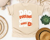 Dad Fueling Chaos Since Day One White 2 graphic tee in Ivory