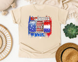 Red White And Boozy graphic tee in Ivory