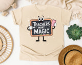 Teachers Make Magic graphic tee in Ivory