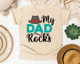 My Dad Rocks White graphic tee in Ivory