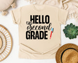 Hello Second Grade Pen graphic tee in Ivory