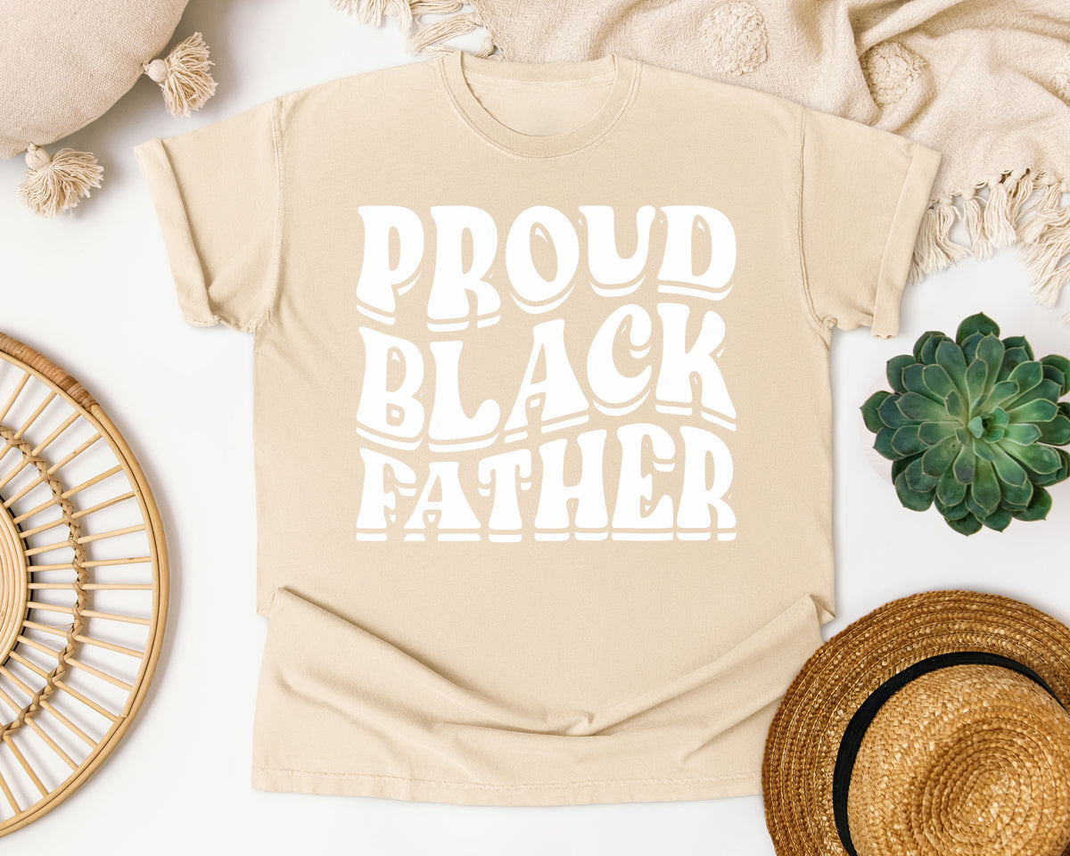 Proud Black Father White graphic tee in Ivory
