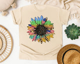 Patriotic Sunflower graphic tee in Ivory