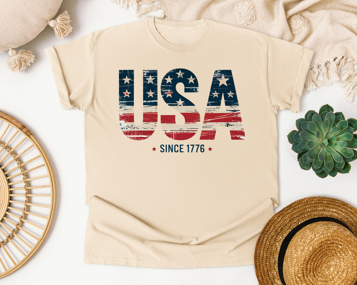 USA Since 1776 graphic tee in Ivory