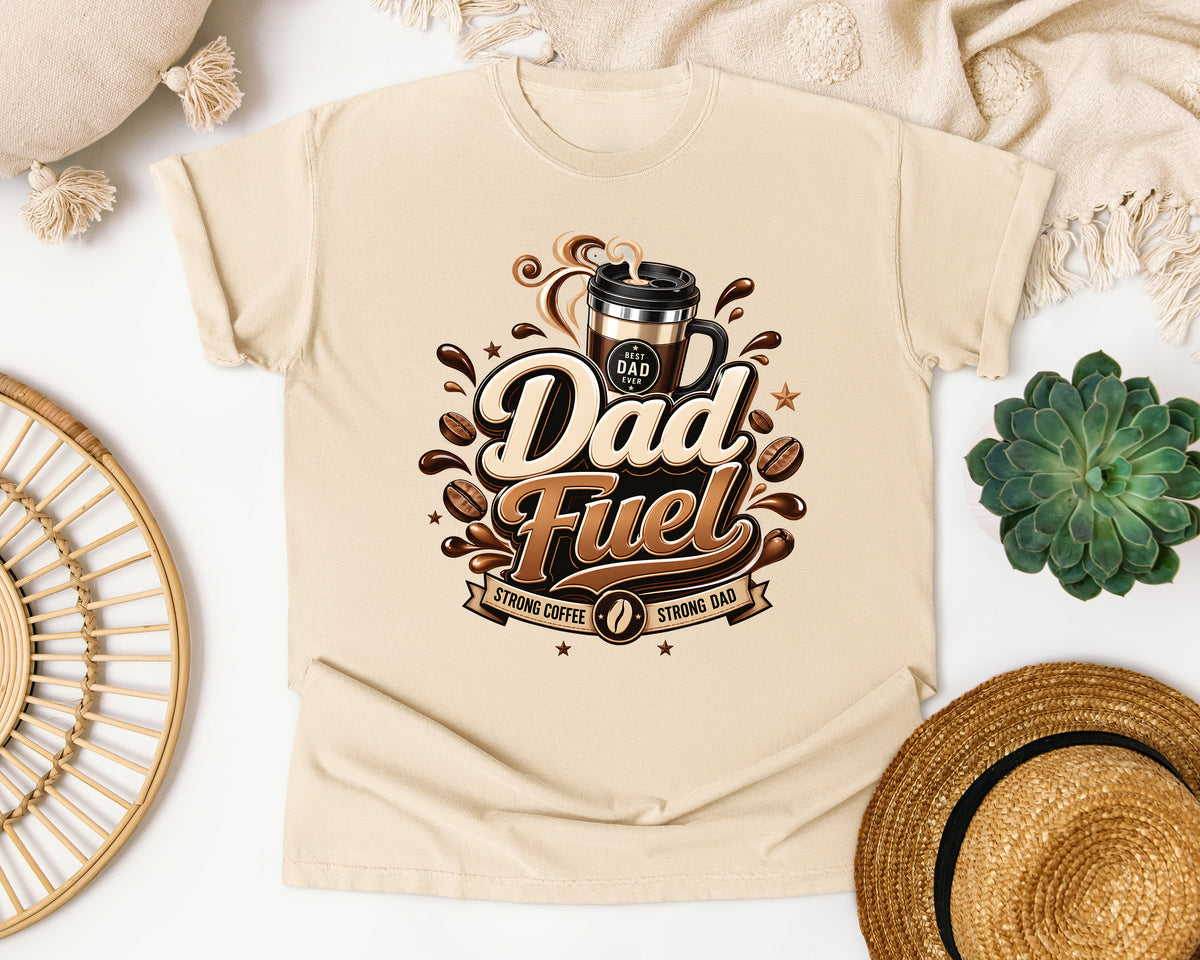 Dad Fuel Strong Coffee Strong Dad graphic tee in Ivory
