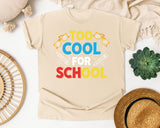 Too Cool For School Bold graphic tee in Ivory
