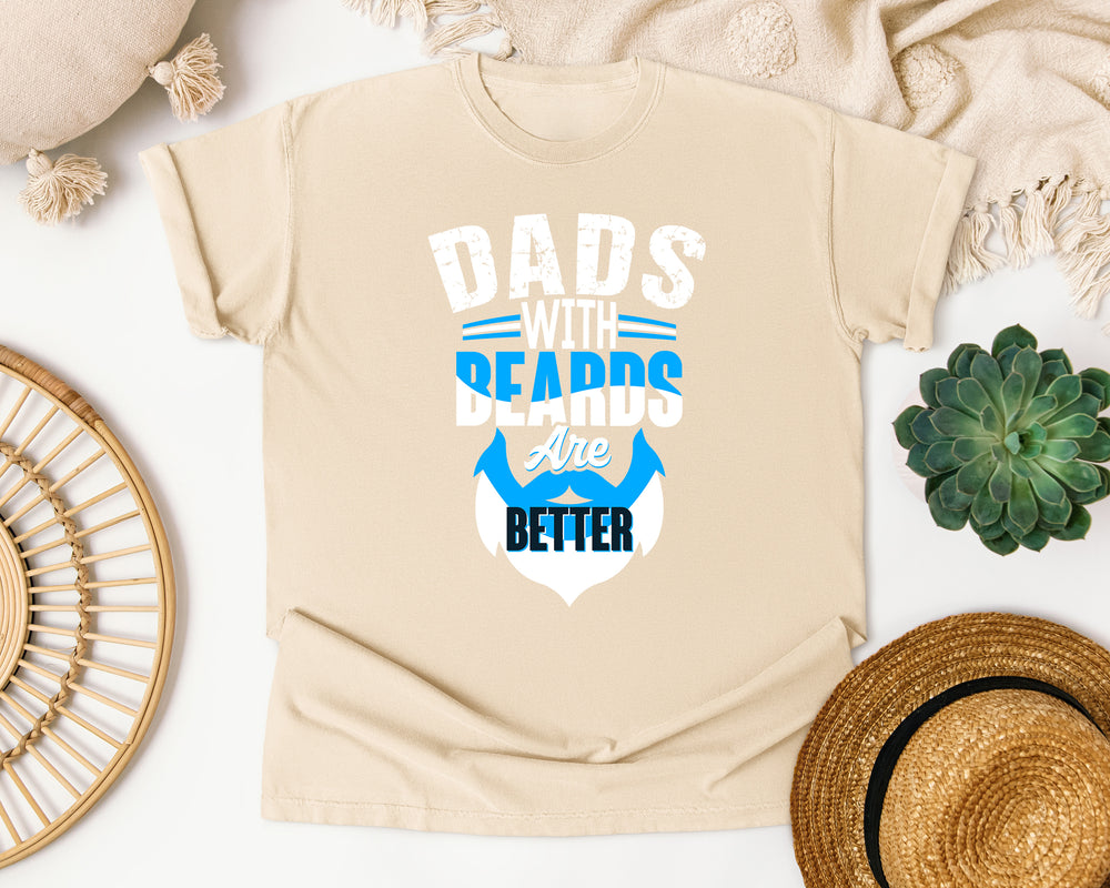 Dads With Beards Are Better White 3 graphic tee in Ivory