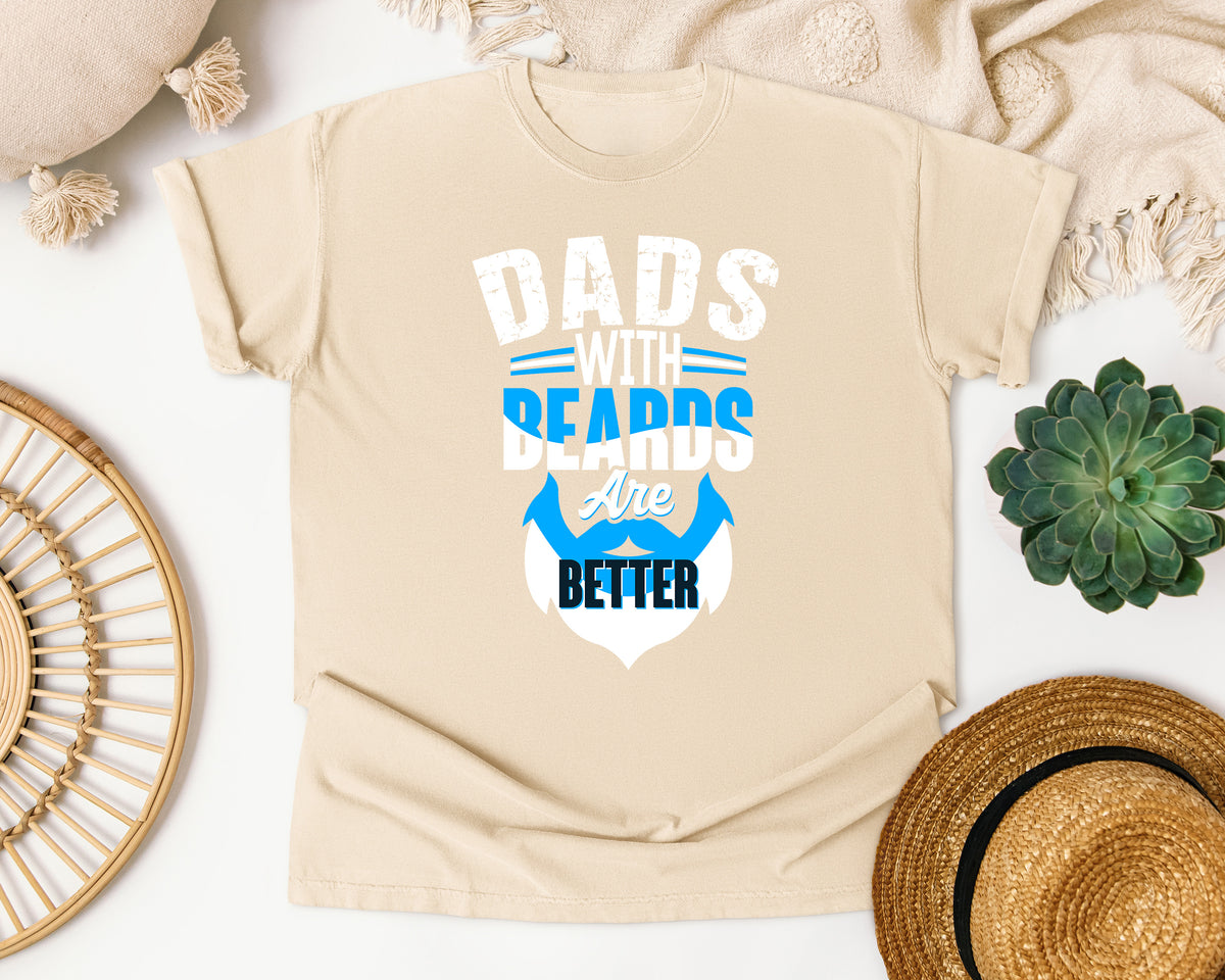 Dads With Beards Are Better White 3 graphic tee in Ivory