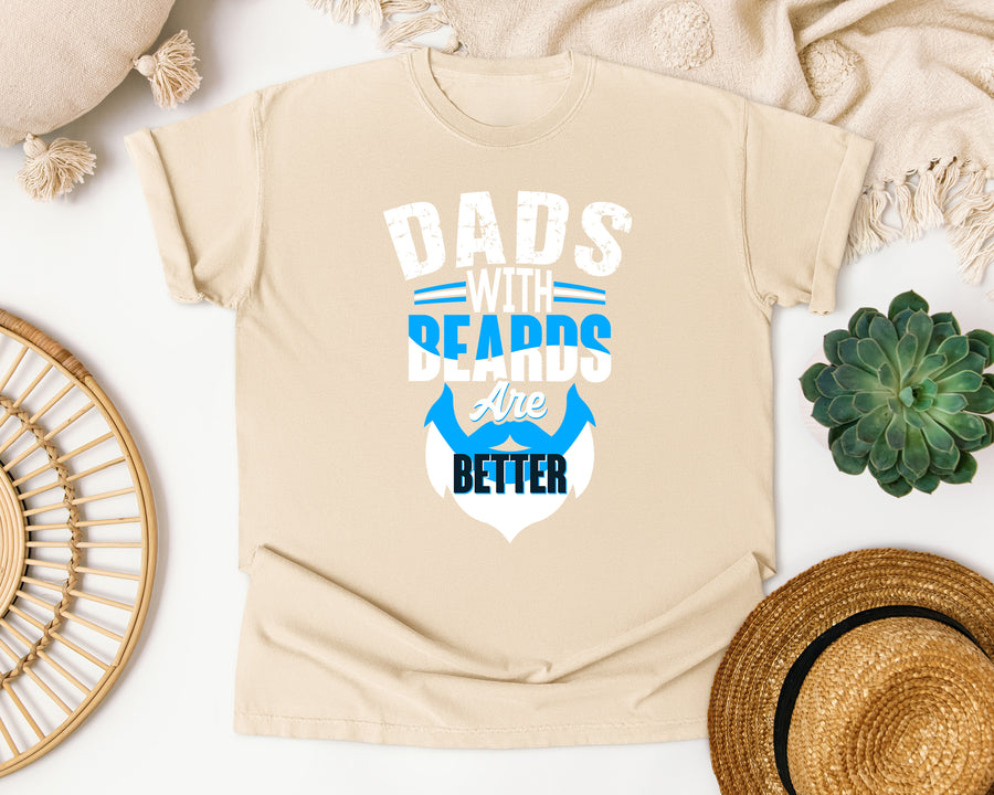 Dads With Beards Are Better White 3 graphic tee in Ivory