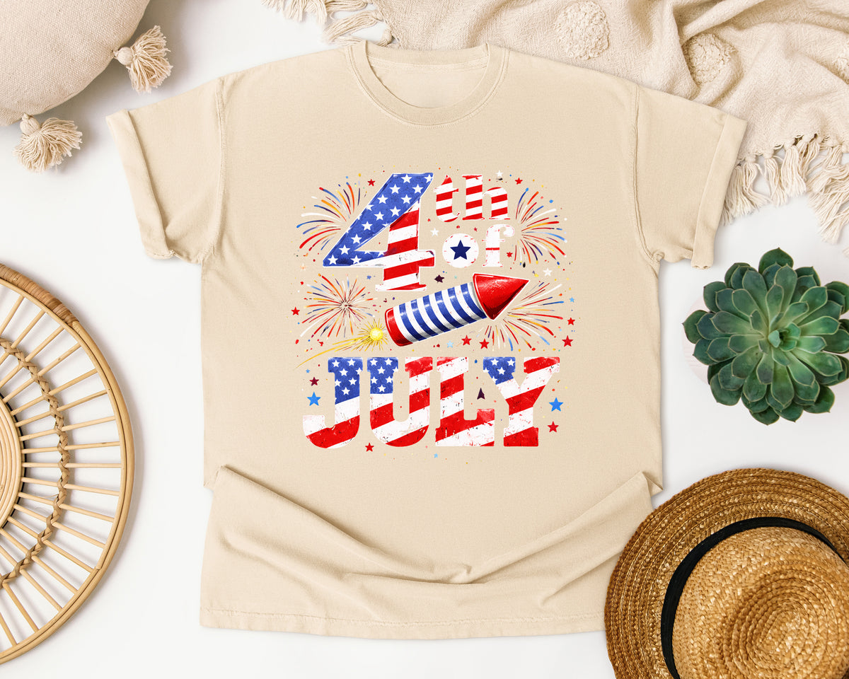 4th Of July graphic tee in Ivory