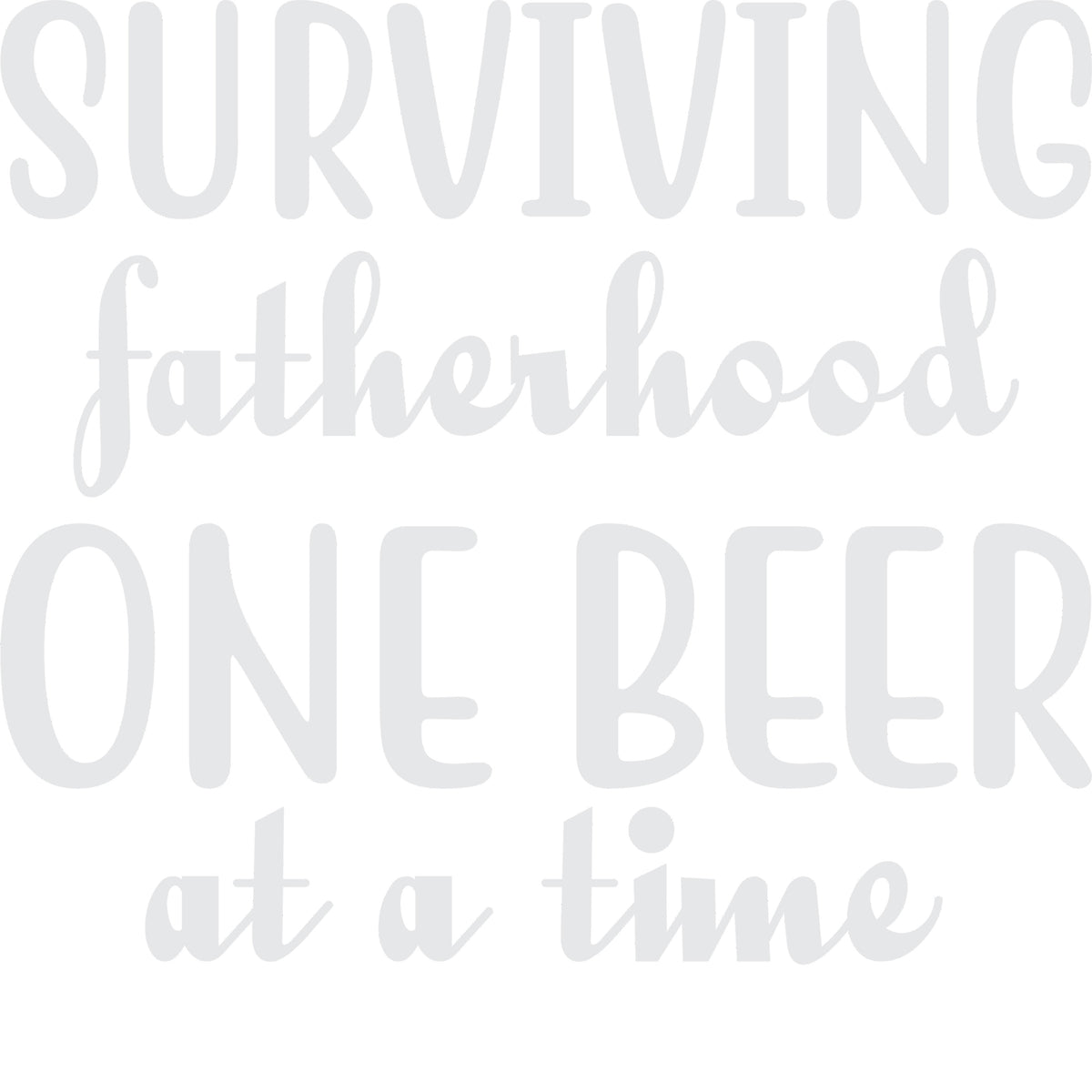Surviving Fatherhood One Beer At A Time Classic graphic tee in Ivory