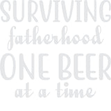 Surviving Fatherhood One Beer At A Time Classic graphic tee in Ivory