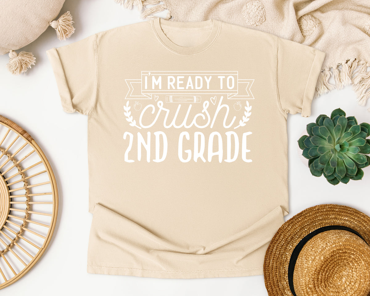 I'm Ready To Crush 2nd Grade White graphic tee in Ivory