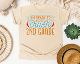 I'm Ready To Crush 2nd Grade Gold graphic tee in Ivory