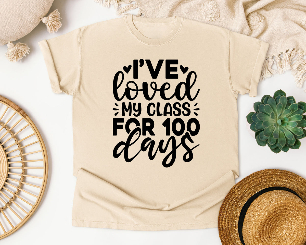 I've Loved My Class For 100 Days White graphic tee in Ivory