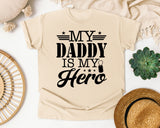 My Daddy Is My Hero White 5 graphic tee in Ivory
