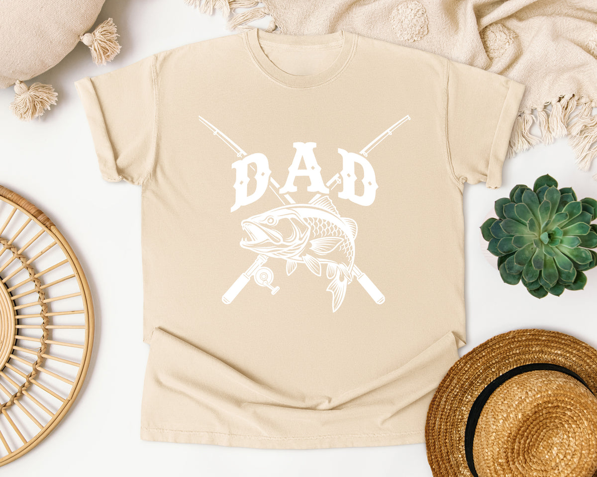 Dad Fishing Rods Classic graphic tee in Ivory