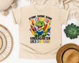 Crushing Kindergarten Like A Dinosaur Graphic Tee graphic tee in Ivory