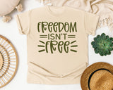 Freedom Isn't Free Brown 2 graphic tee in Ivory