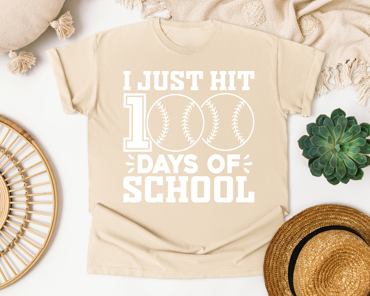 I Just Hit 100 Days Of School graphic tee in Ivory