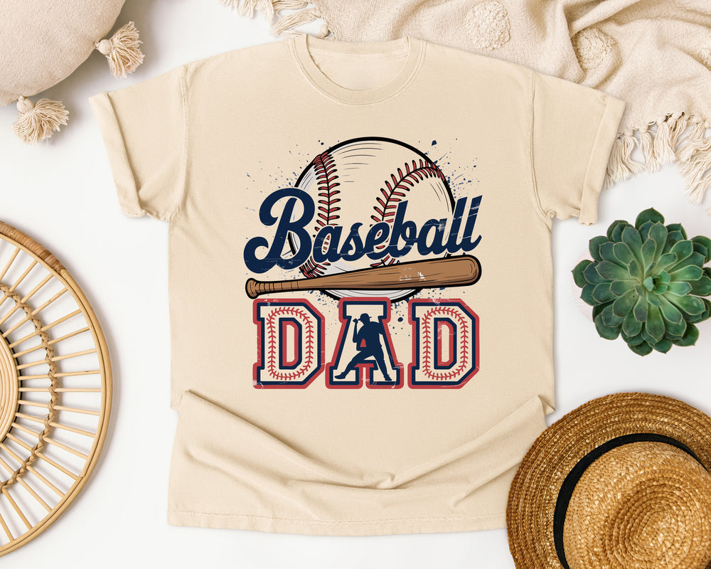Baseball Dad Bat Retro graphic tee in Ivory