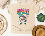 Bruh We Back Baseball Dab graphic tee in Ivory