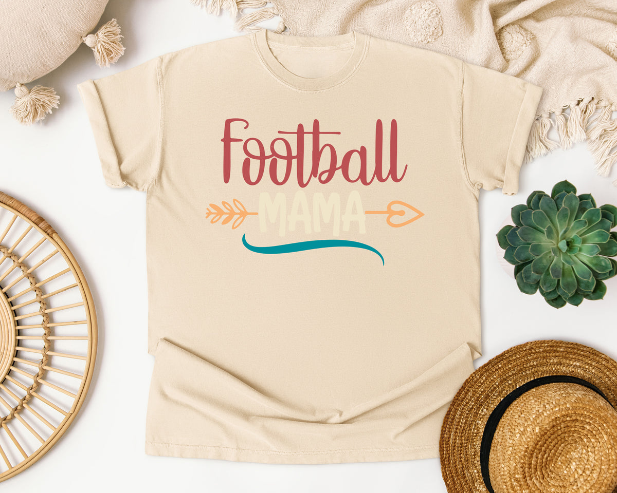 Football Mama Arrow Red graphic tee in Ivory