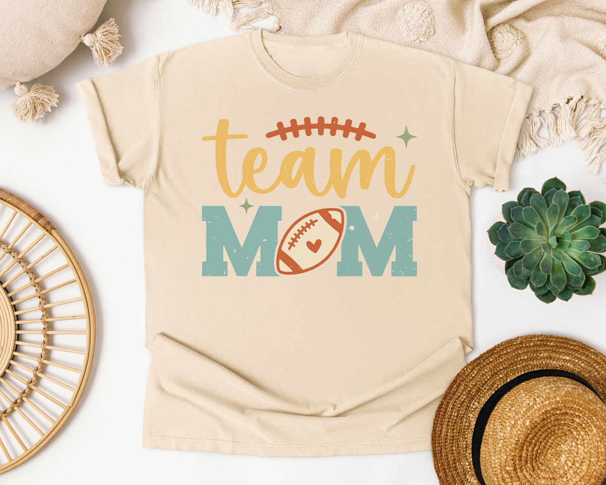 Team Mom Football graphic tee in Ivory