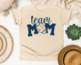Team Mom Football Navy graphic tee in Ivory