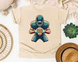 Football Player Silhouette graphic tee in Ivory