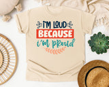 Im Loud Because Im Proud Red graphic tee in Ivory
