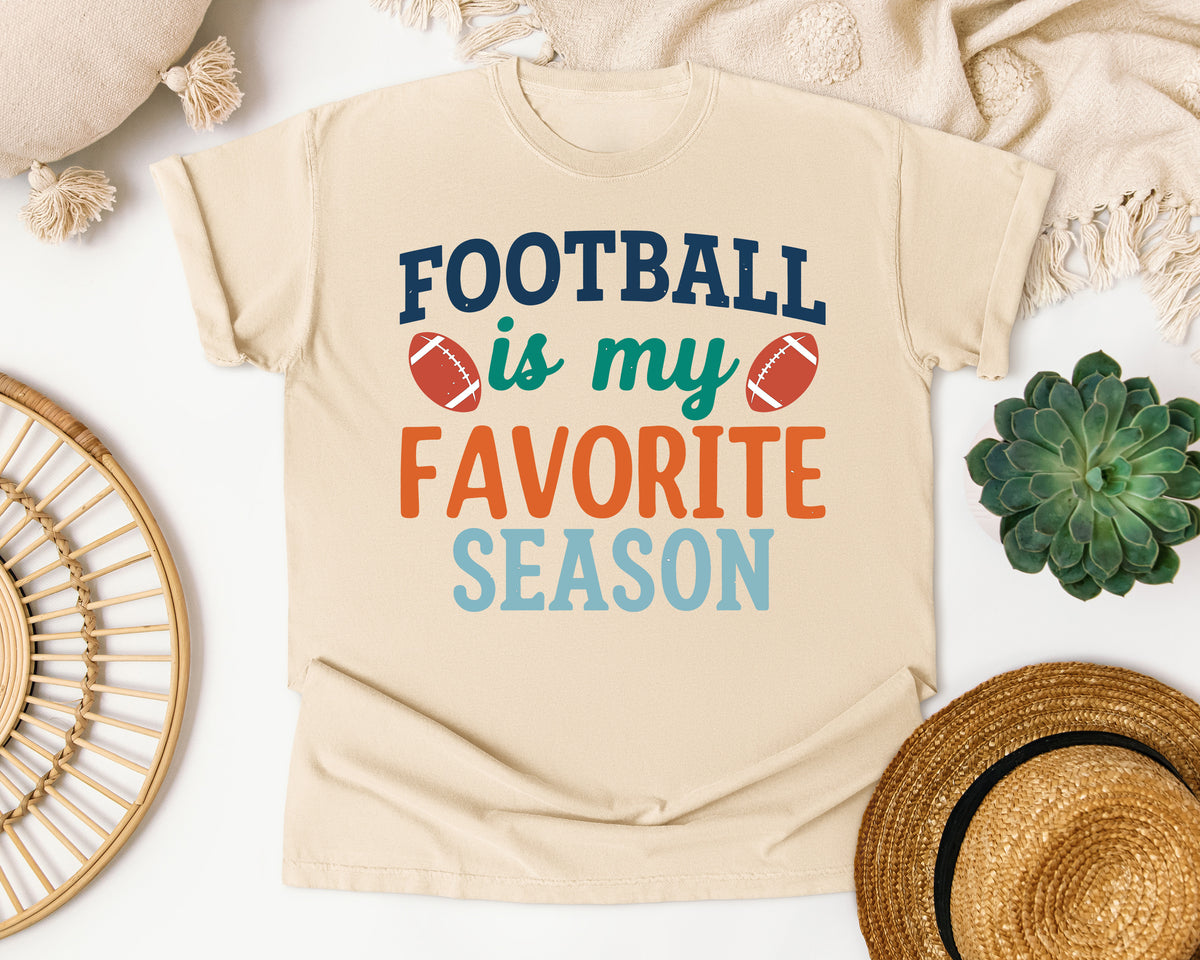 Football Is My Favorite Season graphic tee in Ivory