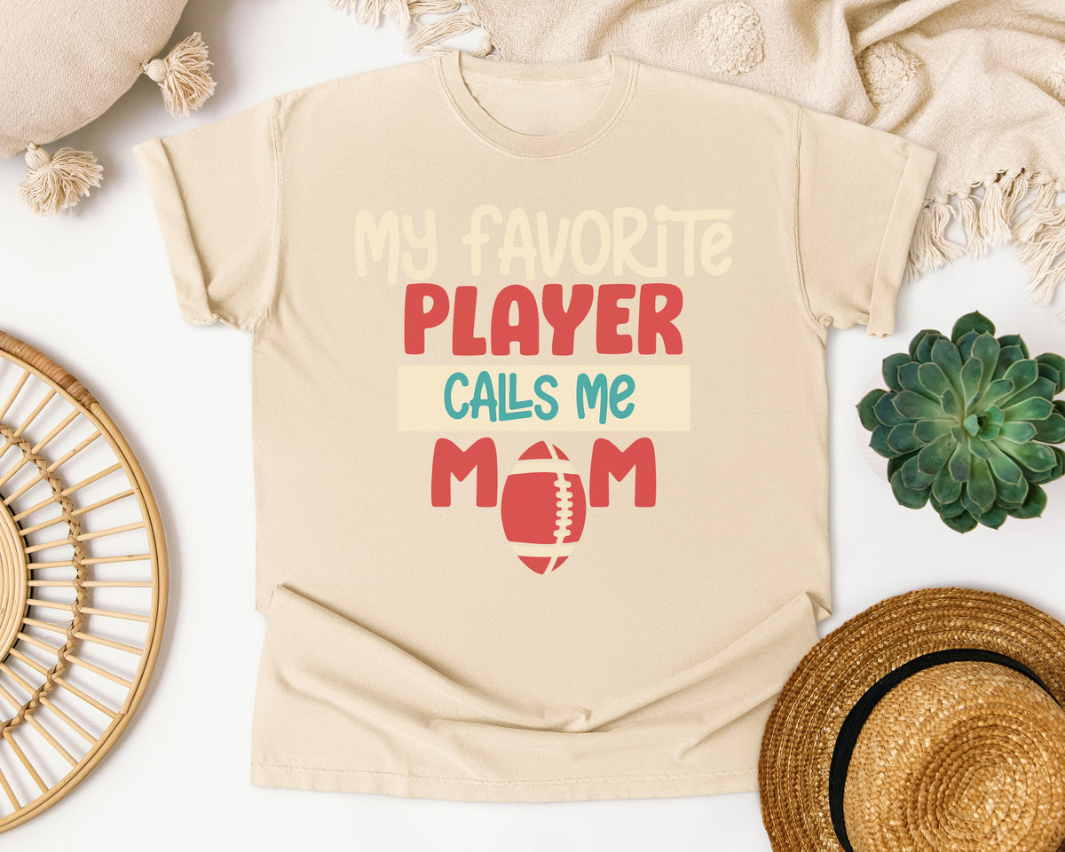 My Favorite Player Calls Me Mom Cream graphic tee in Ivory