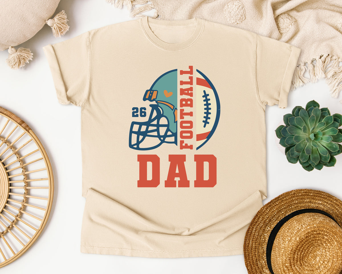 Football Dad Helmet 26 graphic tee in Ivory