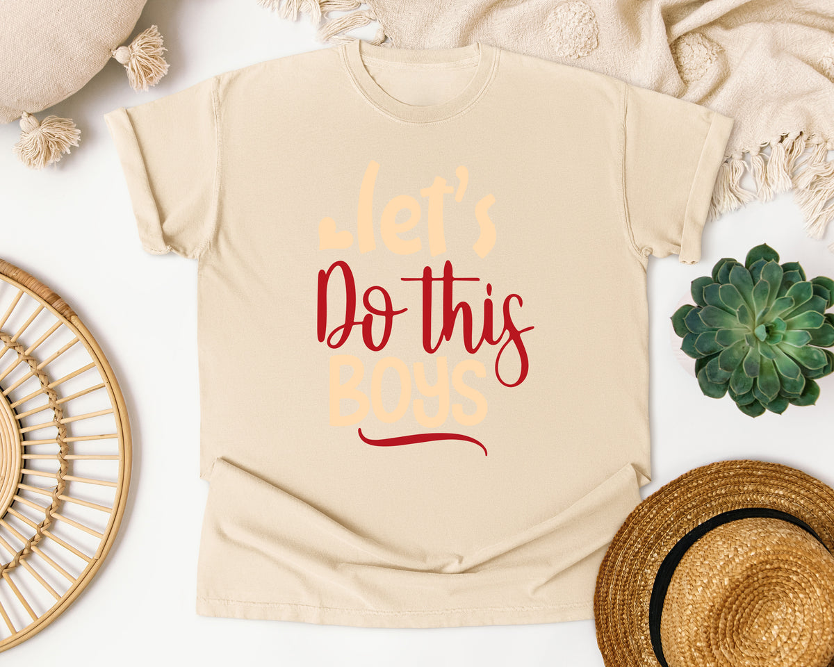 Lets Do This Boys Cream graphic tee in Ivory
