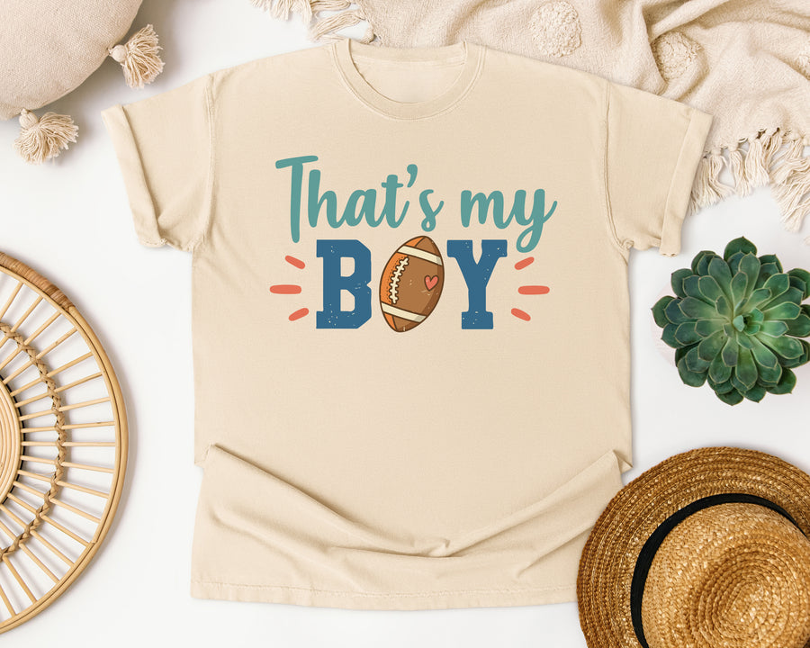 Thats My Boy Football graphic tee in Ivory