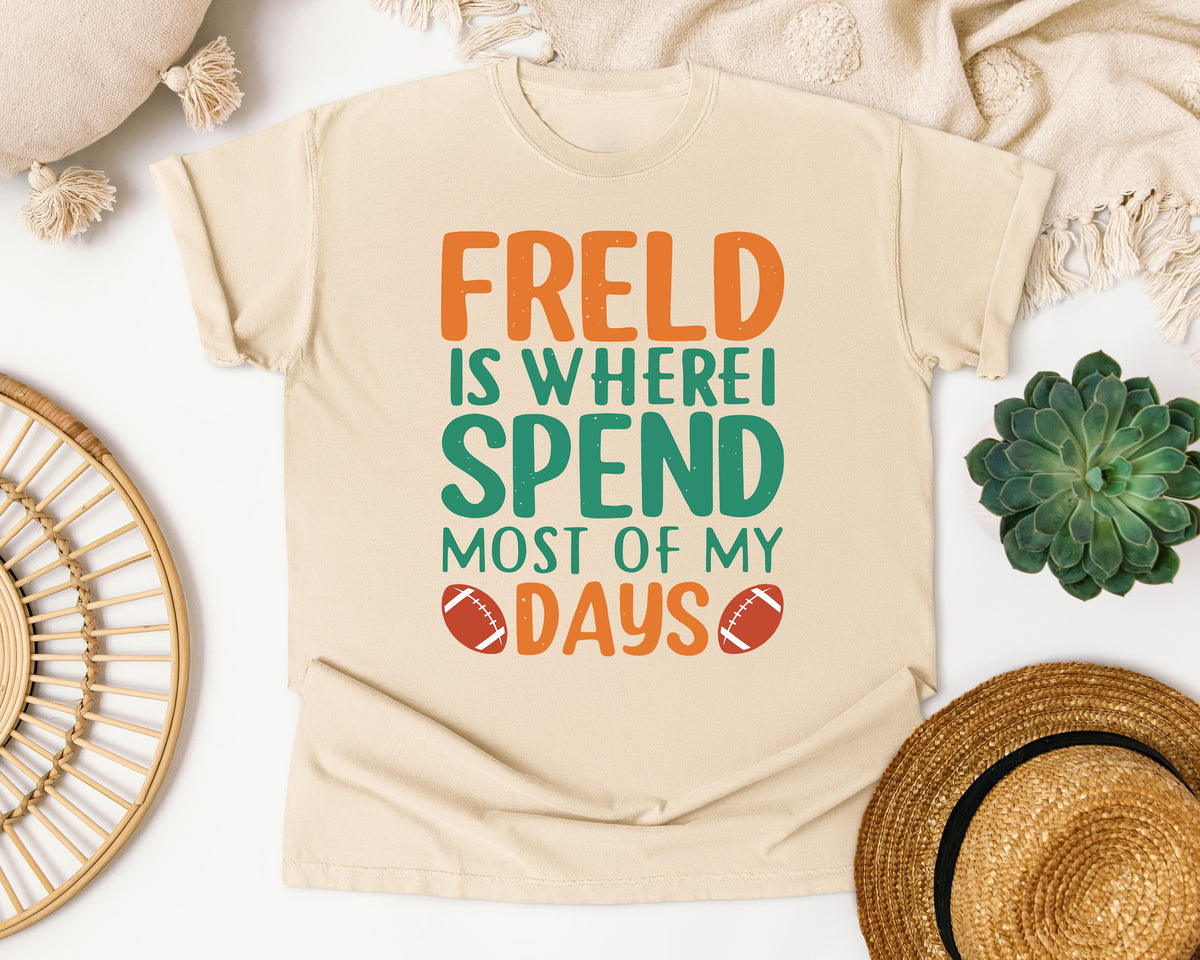 Field Is Where I Spend Most Of My Days graphic tee in Ivory