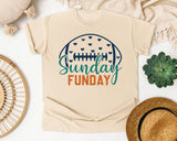 Sunday Funday Football Hearts graphic tee in Ivory