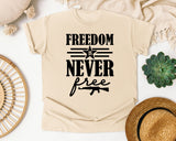 Freedom Is Never Free White graphic tee in Ivory