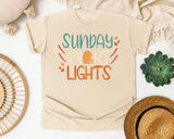 Sunday Night Lights graphic tee in Ivory
