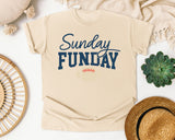 Sunday Funday Football Navy graphic tee in Ivory