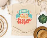 Proud Football Sister Banner graphic tee in Ivory