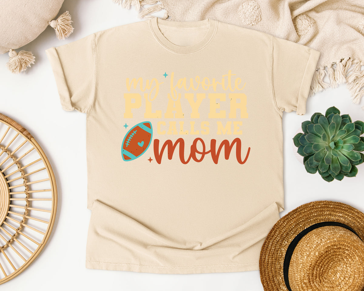 My Favorite Player Calls Me Mom Retro graphic tee in Ivory