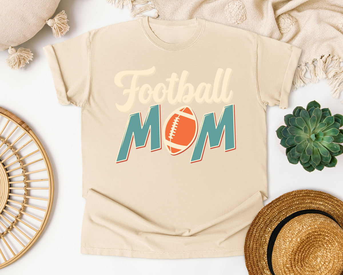 Football Mom Retro Bold graphic tee in Ivory