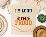 Im Loud Because Im Proud Navy graphic tee in Ivory