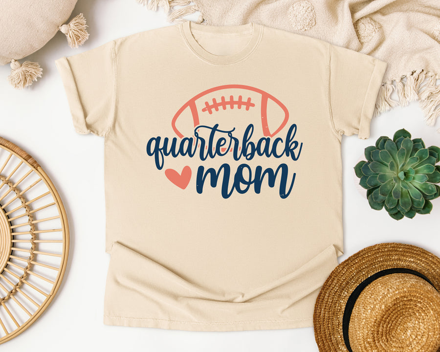 Quarterback Mom graphic tee in Ivory
