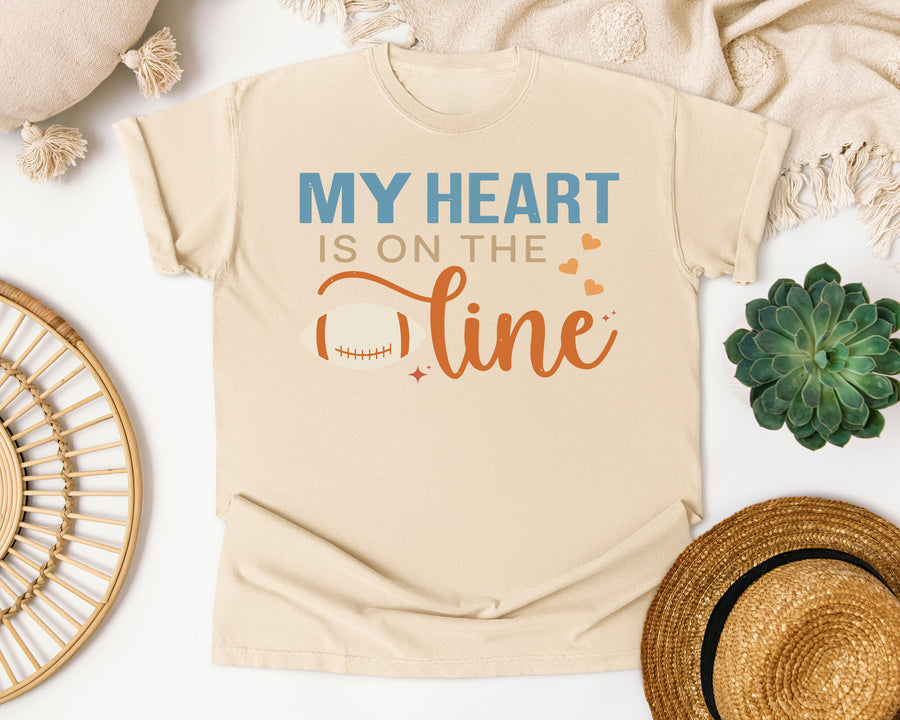 My Heart Is On The Line graphic tee in Ivory