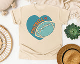 Football Heart Badge graphic tee in Ivory