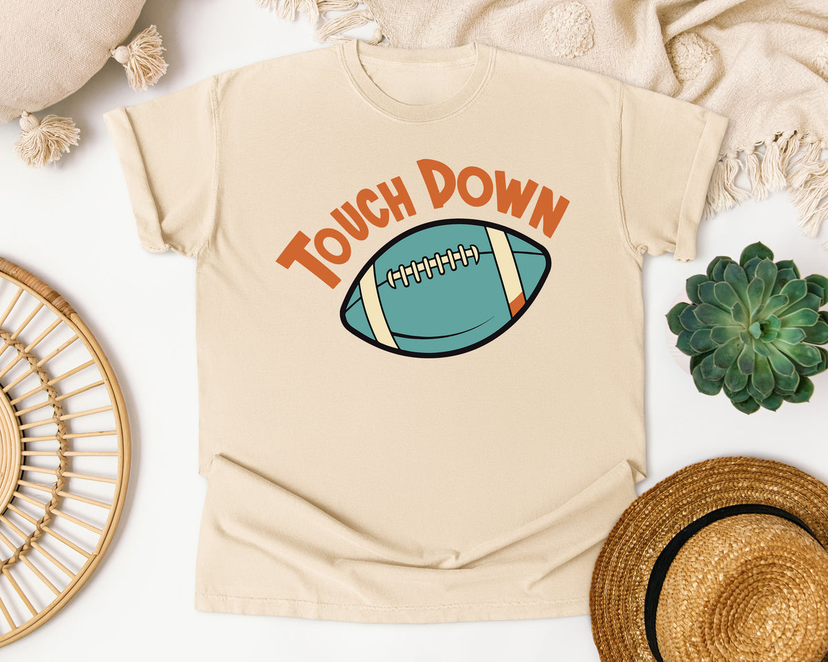 Touch Down Football Arch graphic tee in Ivory