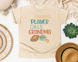 My Favorite Player Calls Me Grandma Pastel graphic tee in Ivory